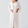Short-Sleeved, Stretchy Viscose Maternity Robe and Nightgown Set 12401