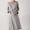 Women's Long-Sleeve Stretch Cotton Maternity Nightgown 13112