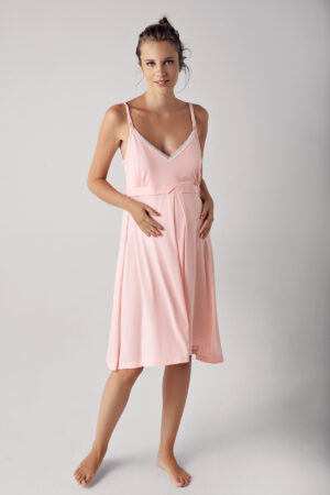 Women's Strappy Stretch Viscose Maternity Nightgown 13127