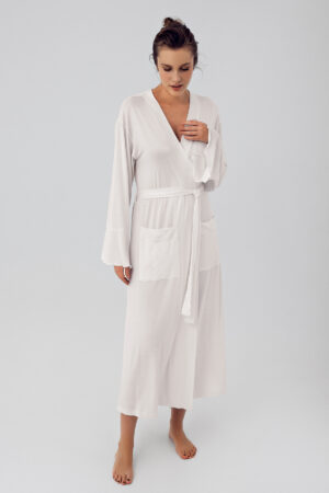 Long-Sleeved Stretchy Lycra Viscose Robe 16509