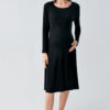 Long-Sleeved Lycra Viscose Maternity Short Nightgown 21105