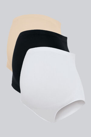 Seamless, Soft Textured, Flexible Maternity Panties, 3-Pack 27K02