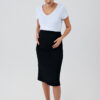 Adjustable High Waist Elastic Pencil Maternity Skirt ETK02