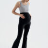 Ribbed Spanish Leg High Waist Stretchy Shaping Maternity Leggings F09