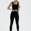 Ribbed Thermal Fleece Warm High Waist Stretch Leggings F14