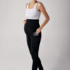 Adjustable High Waist Elastic Shaping Double Pocket Sports Maternity Leggings T06