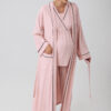 Short-Sleeved Stretch Viscose Maternity Pajama Set 16302